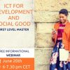 Webinar informativo per il Master ICT for Development and Social Good