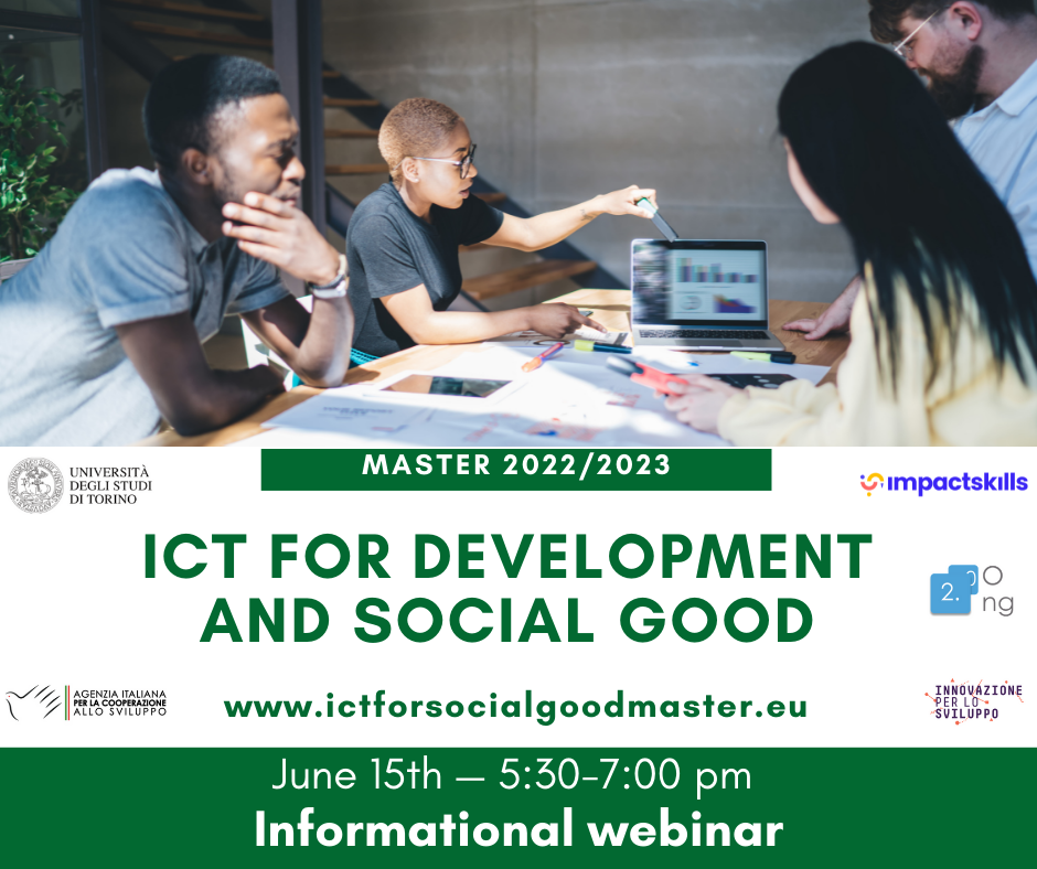 Master ICT for Development and Social Good 2022/2023